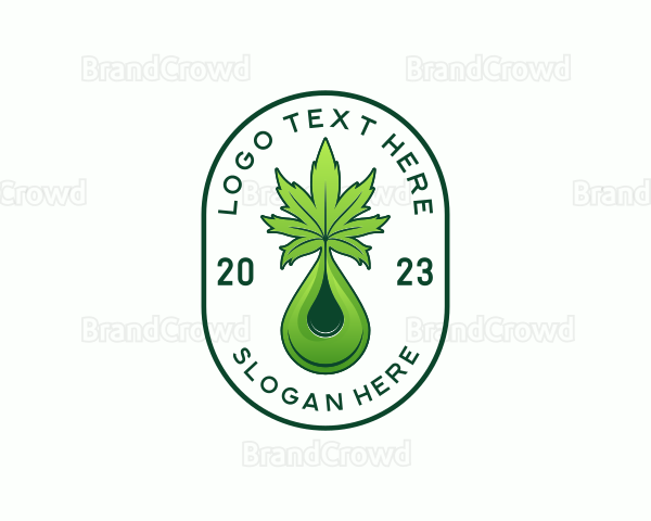 Cannabis Liquid Droplet Logo