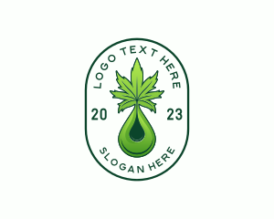 Cannabis Liquid Droplet Logo