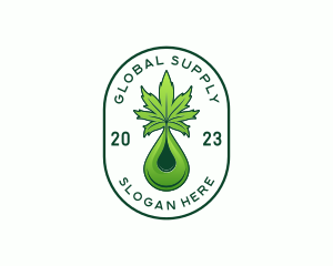 Supply - Cannabis Liquid Droplet logo design