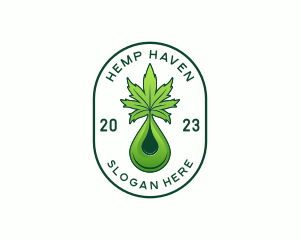 Cannabis Liquid Droplet logo design