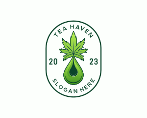 Cannabis Liquid Droplet logo design