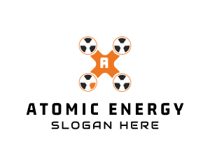 Nuclear - Radioactive Aerial Drone logo design