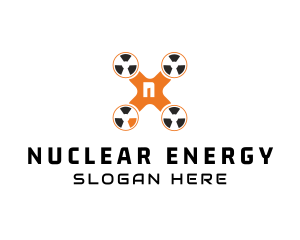 Nuclear - Radioactive Aerial Drone logo design