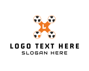 Modern - Radioactive Aerial Drone logo design