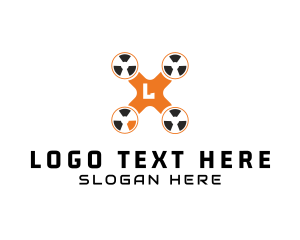 Drone - Radioactive Drone Letter logo design