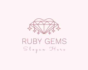 Ruby - Diamond Heart Sparkle logo design