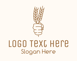 Pastry Chef - Wheat Baker Badge logo design