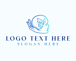 Therapy - Mental Health Plant Hand logo design