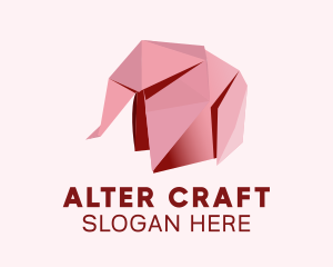 Origami Paper Elephant  logo design