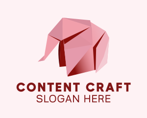 Origami Paper Elephant  logo design