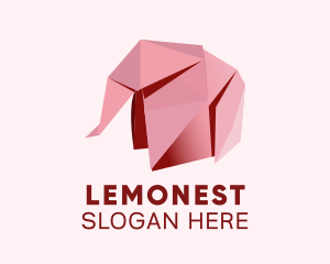 Papercraft - Origami Paper Elephant logo design