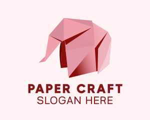 Origami Paper Elephant  logo design