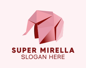 Geometric - Origami Paper Elephant logo design