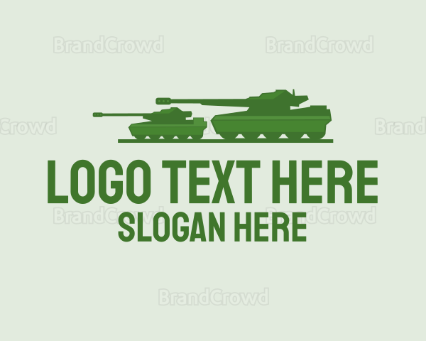 Green Military Tank Logo