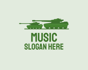 Green Military Tank Logo