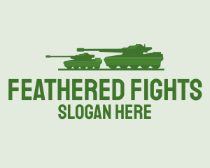 Green Military Tank logo design