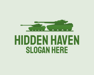 Camouflage - Green Military Tank logo design