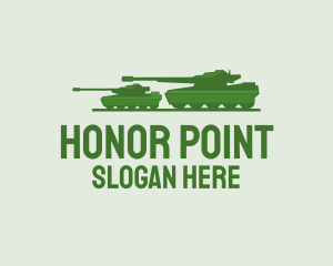 Salute - Green Military Tank logo design