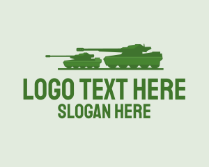 Green Military Tank Logo