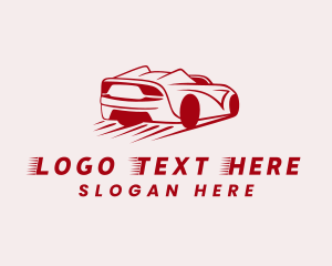 Racer - Red Fast Supercar logo design