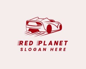 Red Fast Supercar logo design