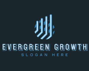 Trade Growth Graph Business logo design