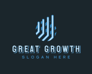 Trade Growth Graph Business logo design