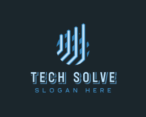 Solution - Trade Growth Graph Business logo design