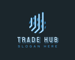 Trade - Trade Growth Graph Business logo design
