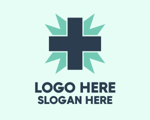 Natural Medical Doctor Cross logo design