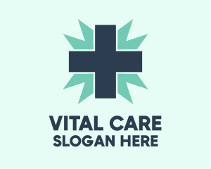Natural Medical Doctor Cross logo design