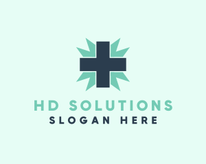 Natural Medical Doctor Cross logo design