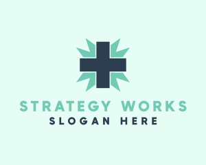 Natural Medical Doctor Cross logo design