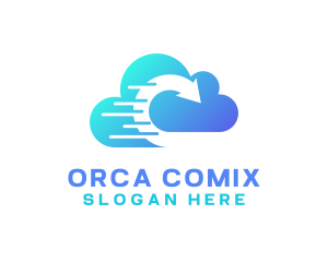 High Tech - Data Cloud Software logo design