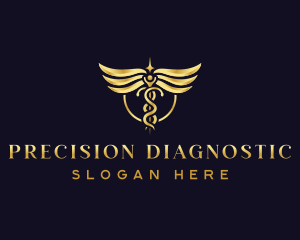 Diagnostic - Medical Pharmacy Caduceus logo design