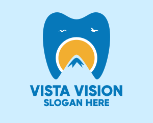 View - Mountain View Dentist logo design