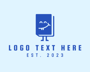 Book Club - Happy Book Library logo design