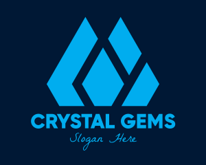 Blue Luxurious Gemstone logo design