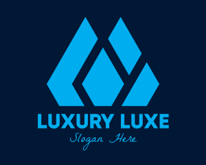 Blue Luxurious Gemstone logo design