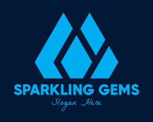 Gemstone - Blue Luxurious Gemstone logo design