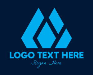 Luxurious - Blue Luxurious Gemstone logo design