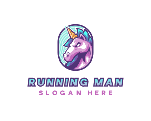Horse Unicorn Gamer Logo