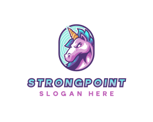Horse Unicorn Gamer Logo