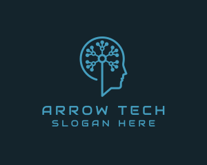 Artificial Intelligence Tech Circuit  logo design