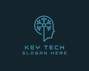 Artificial Intelligence Tech Circuit  logo design