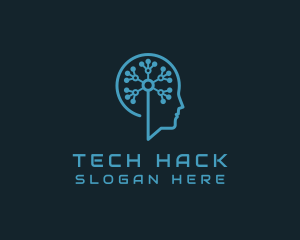 Artificial Intelligence Tech Circuit  logo design