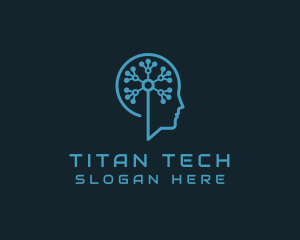 Artificial Intelligence Tech Circuit  logo design