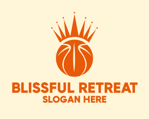 Orange Basketball Crown  Logo