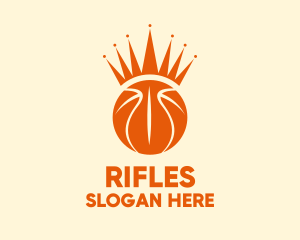 Orange Basketball Crown  Logo