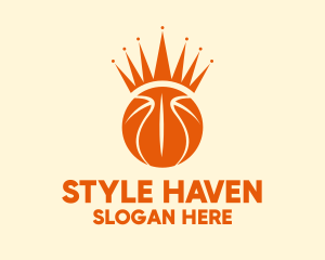 Orange Basketball Crown  Logo